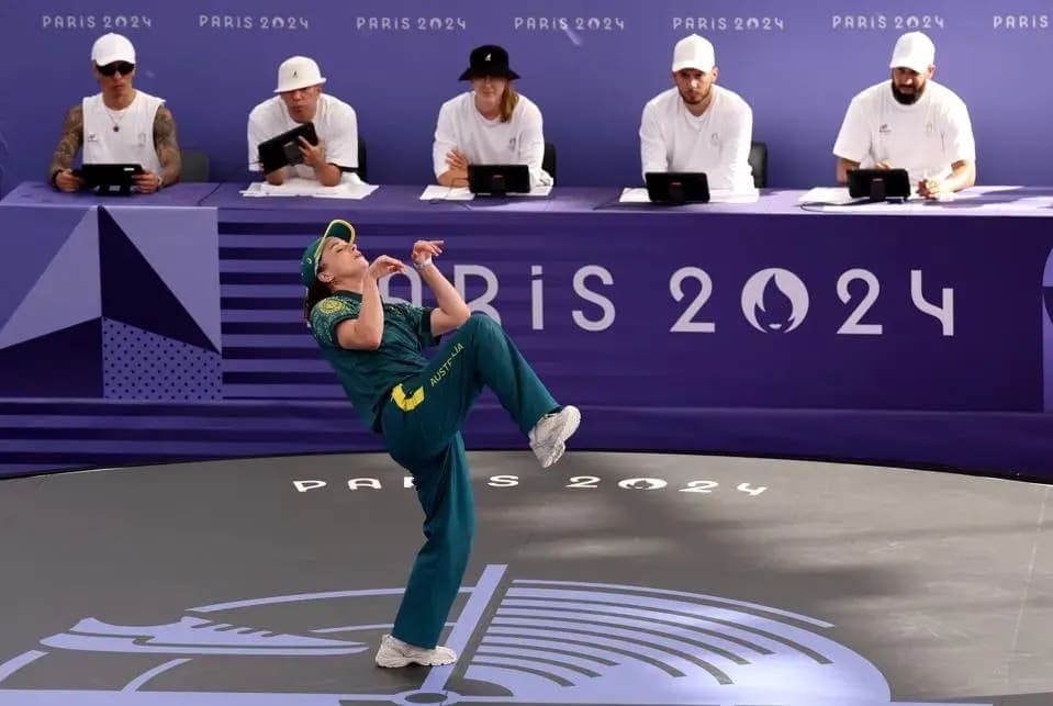 B-Girl Raygun of Team Australia competing at the Olympics